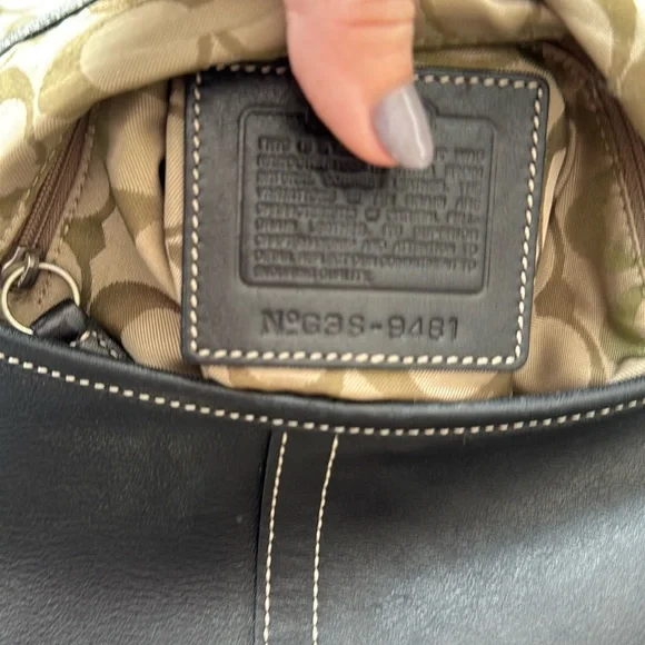 Coach Black Leather Soho Shoulder Bag with Silver Accents - Picture 6 of 12